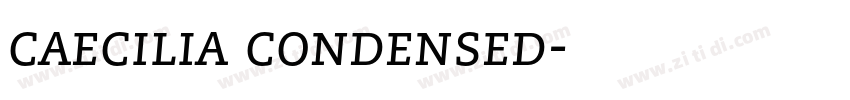 caecilia condensed字体转换